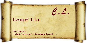 Czumpf Lia névjegykártya